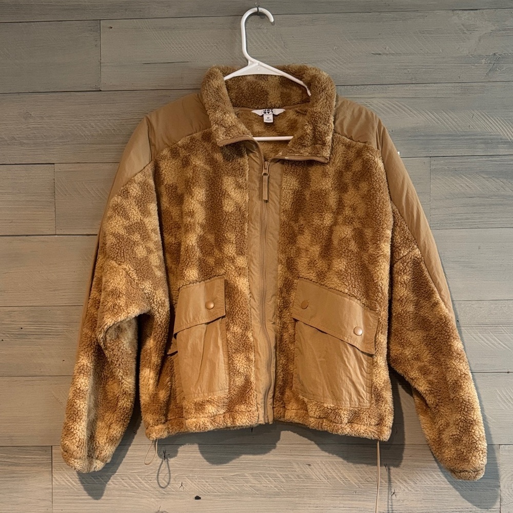 Joylab Tan And Brown Teddy Jacket